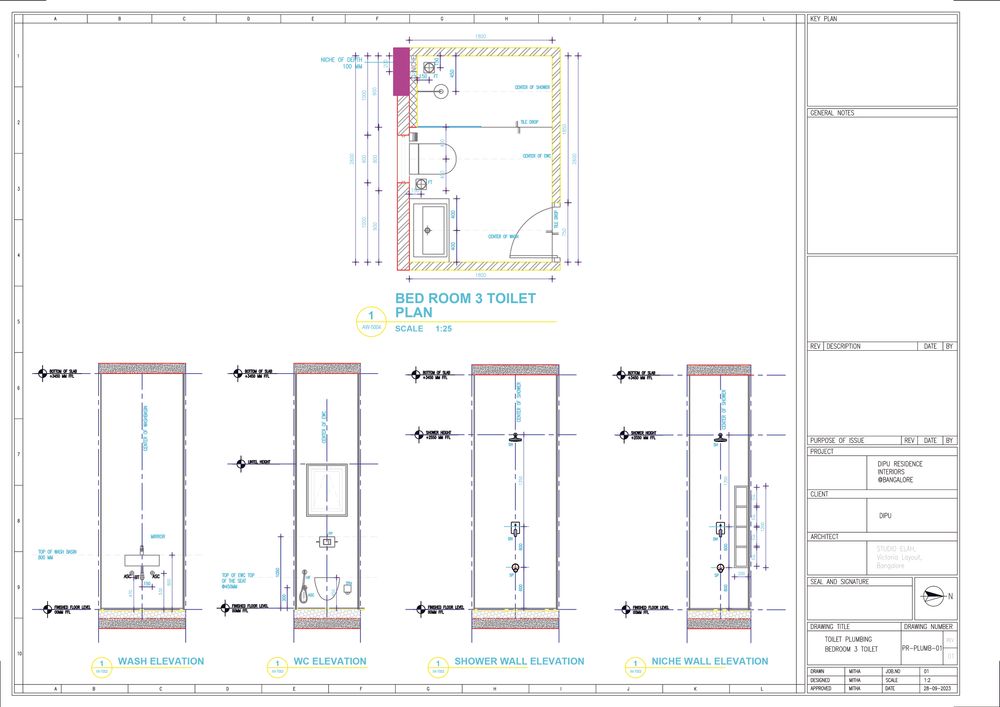 Bedroom 3 Toilet Drawing